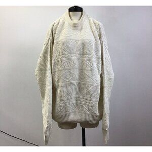 Vintage American Eagle Men’s Cream/White Sweater Size XL
